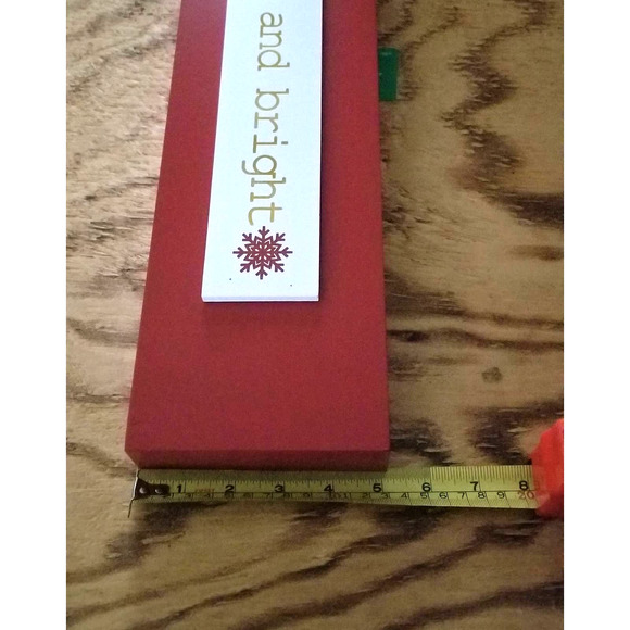 Holiday Décor Merry and Bright Free Standing or Hanging Sign - Picture 3 of 5